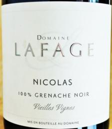 Domaine Lafage 'Cuvee Nicolas' Vieilles Vignes Grenache 2014