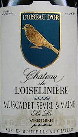 Chateau de L'Oiseliniere Sevre et Maine sur lie 2009
